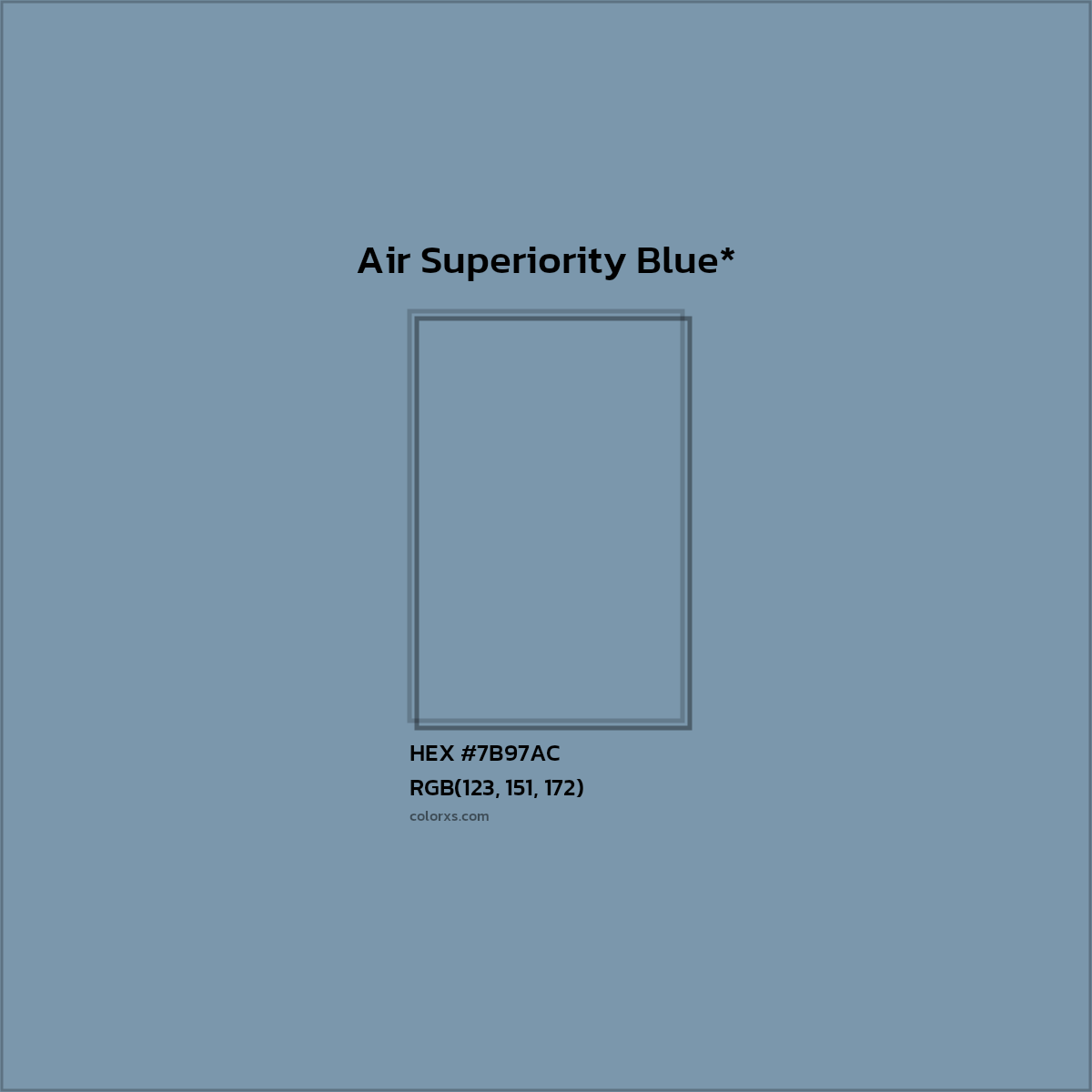HEX #7B97AC Color Name, Color Code, Palettes, Similar Paints, Images
