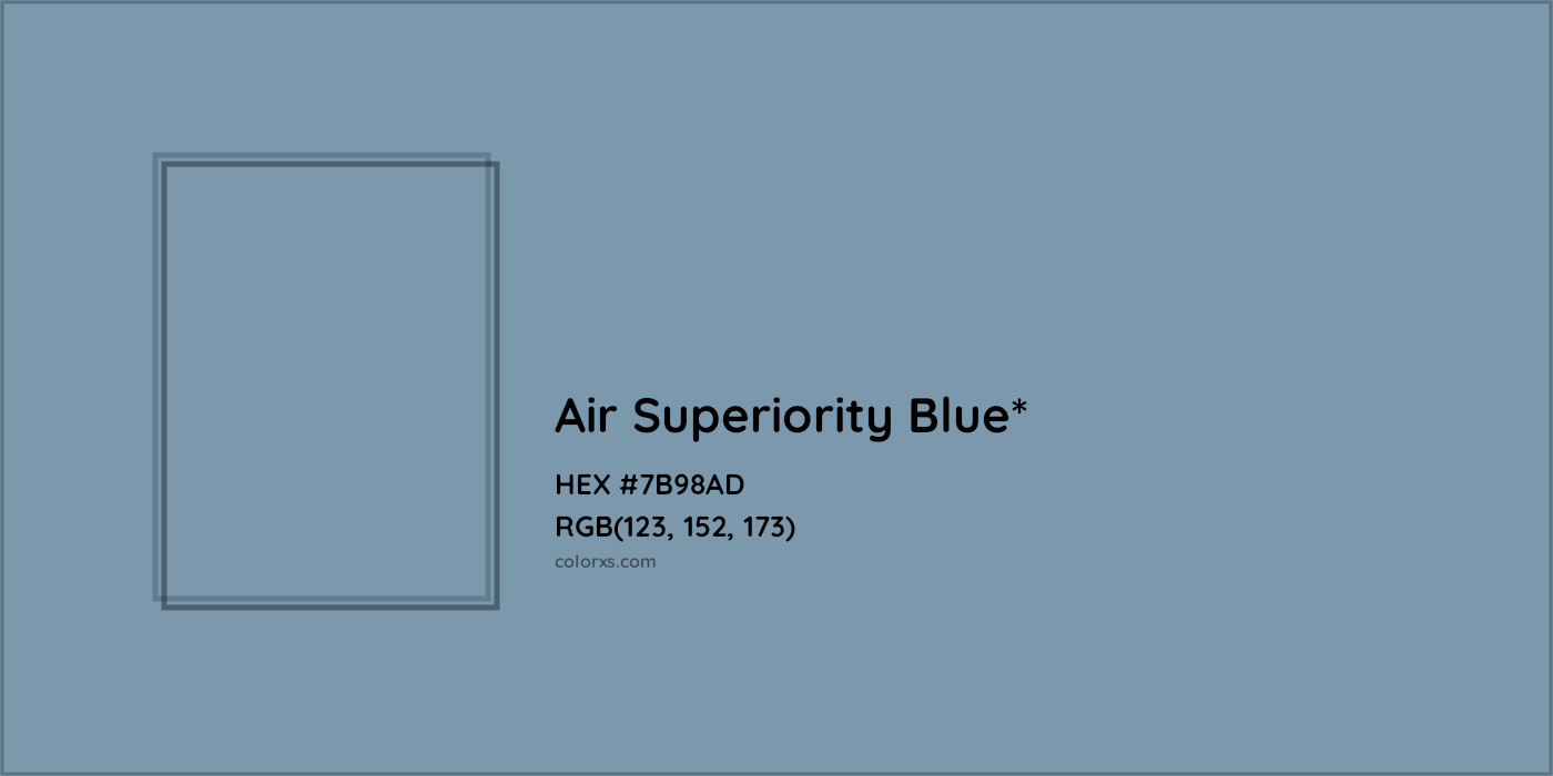 HEX #7B98AD Color Name, Color Code, Palettes, Similar Paints, Images