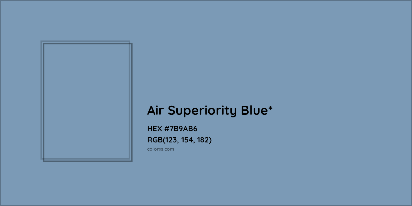 HEX #7B9AB6 Color Name, Color Code, Palettes, Similar Paints, Images