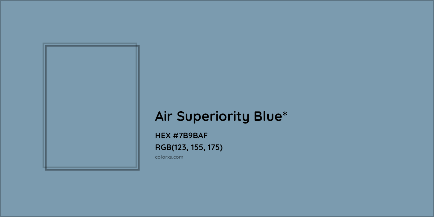 HEX #7B9BAF Color Name, Color Code, Palettes, Similar Paints, Images