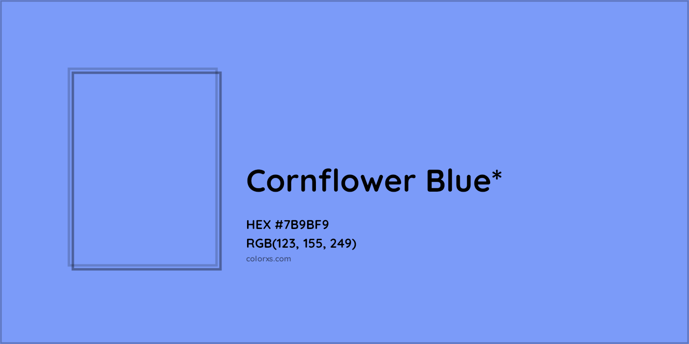 HEX #7B9BF9 Color Name, Color Code, Palettes, Similar Paints, Images