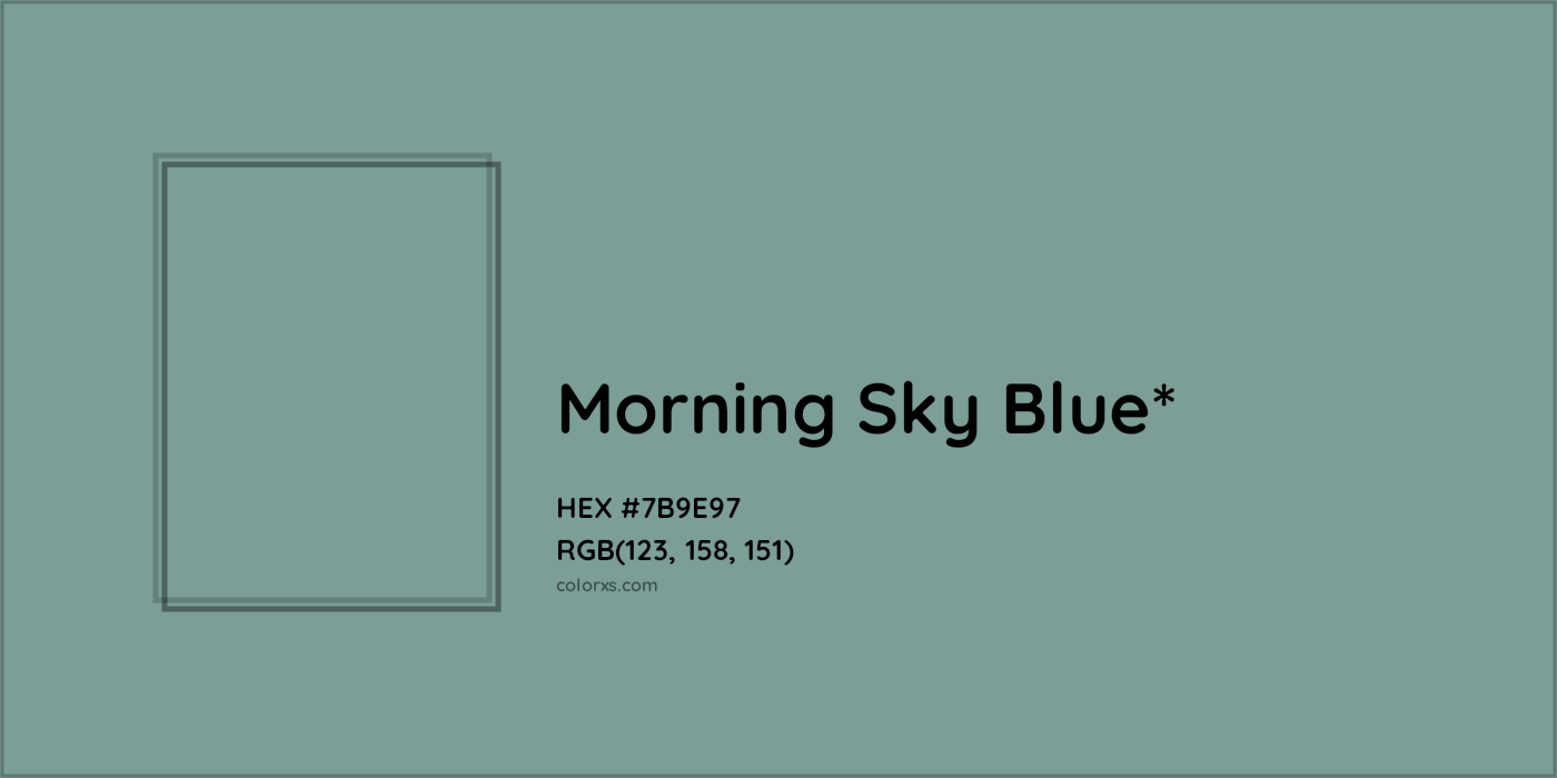 HEX #7B9E97 Color Name, Color Code, Palettes, Similar Paints, Images