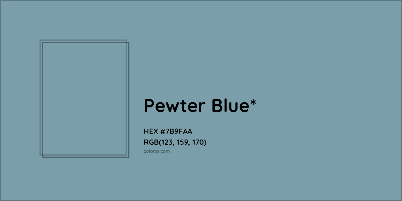 HEX #7B9FAA Color Name, Color Code, Palettes, Similar Paints, Images