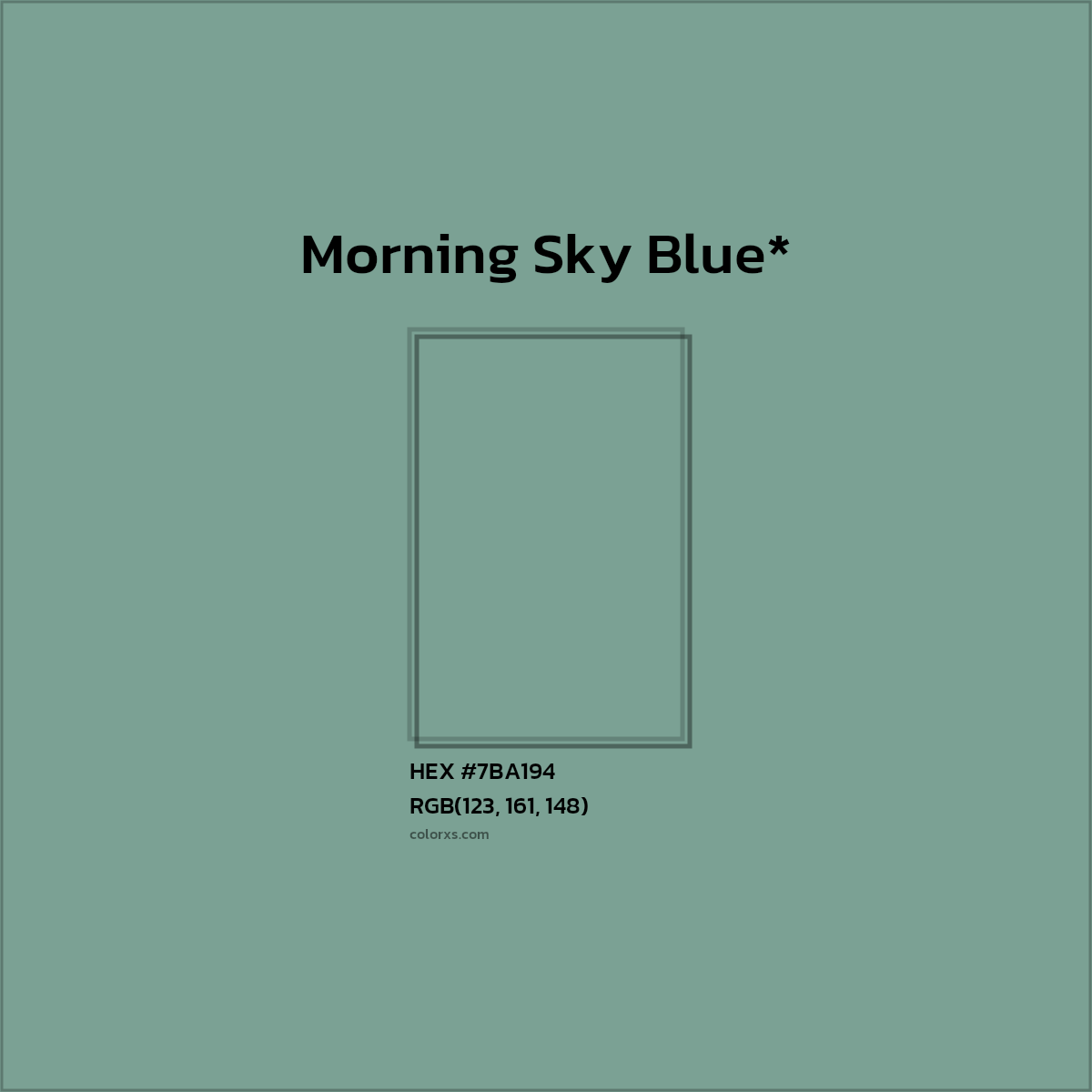 HEX #7BA194 Color Name, Color Code, Palettes, Similar Paints, Images