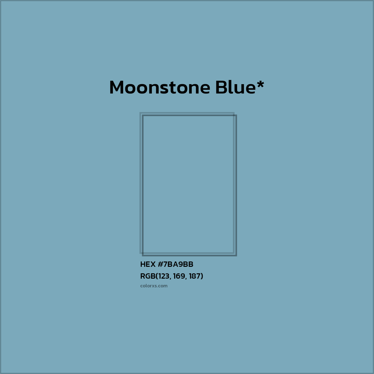 HEX #7BA9BB Color Name, Color Code, Palettes, Similar Paints, Images