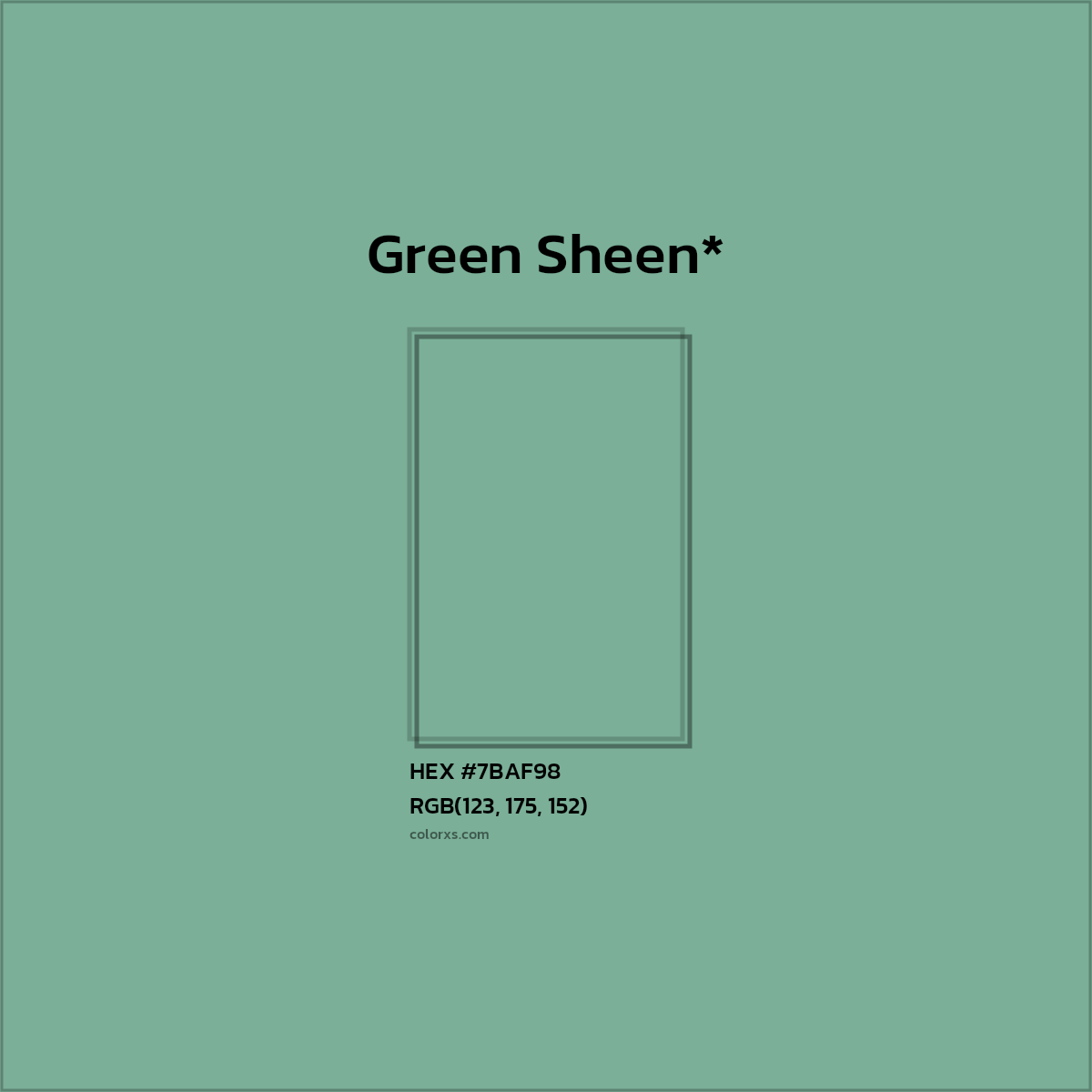 HEX #7BAF98 Color Name, Color Code, Palettes, Similar Paints, Images