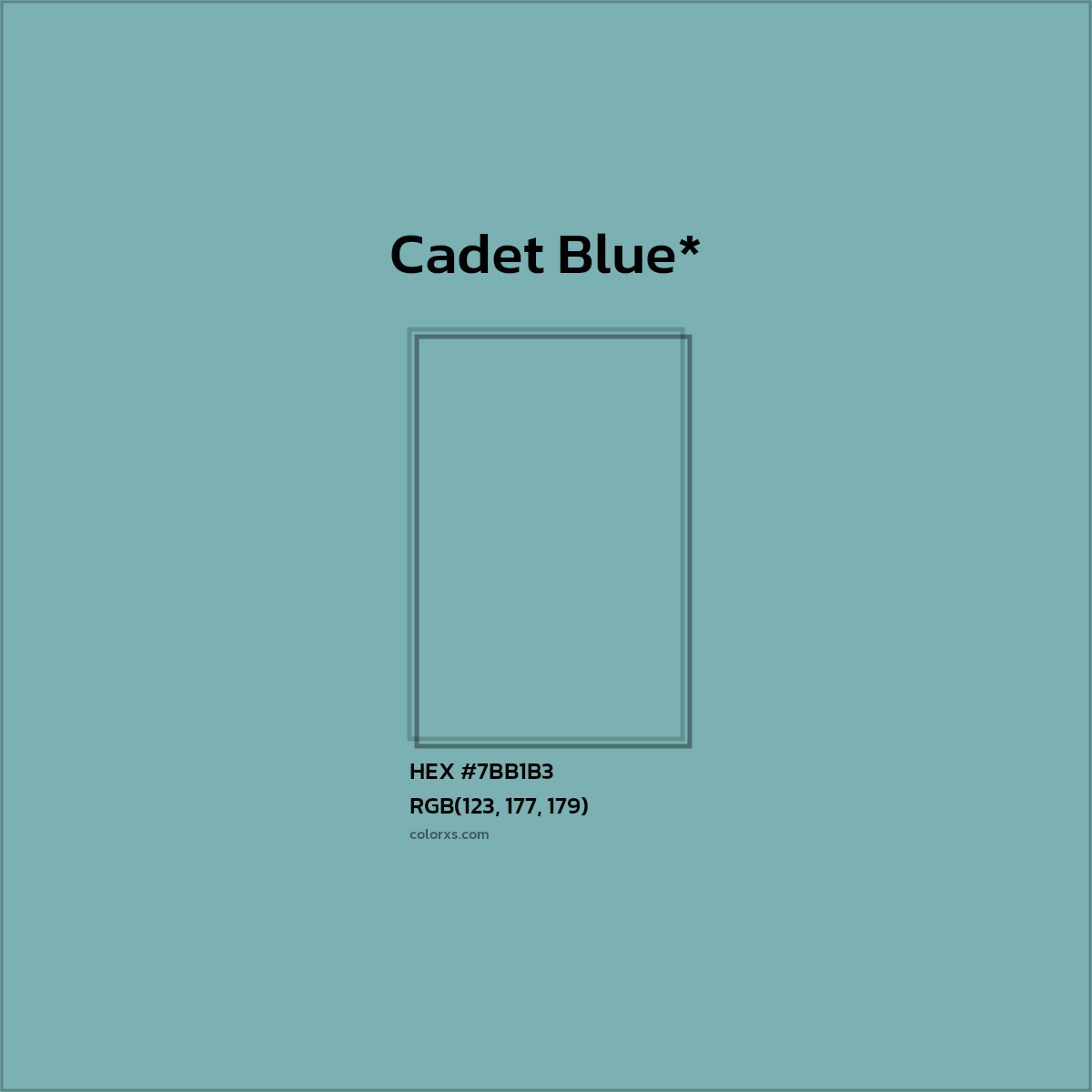 HEX #7BB1B3 Color Name, Color Code, Palettes, Similar Paints, Images