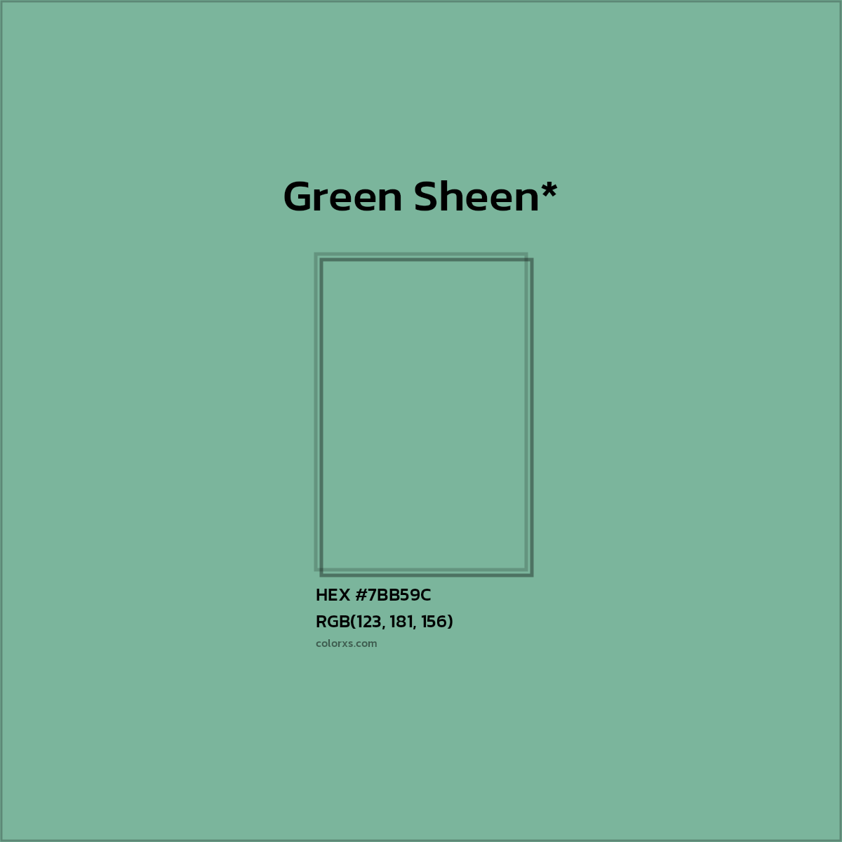 HEX #7BB59C Color Name, Color Code, Palettes, Similar Paints, Images