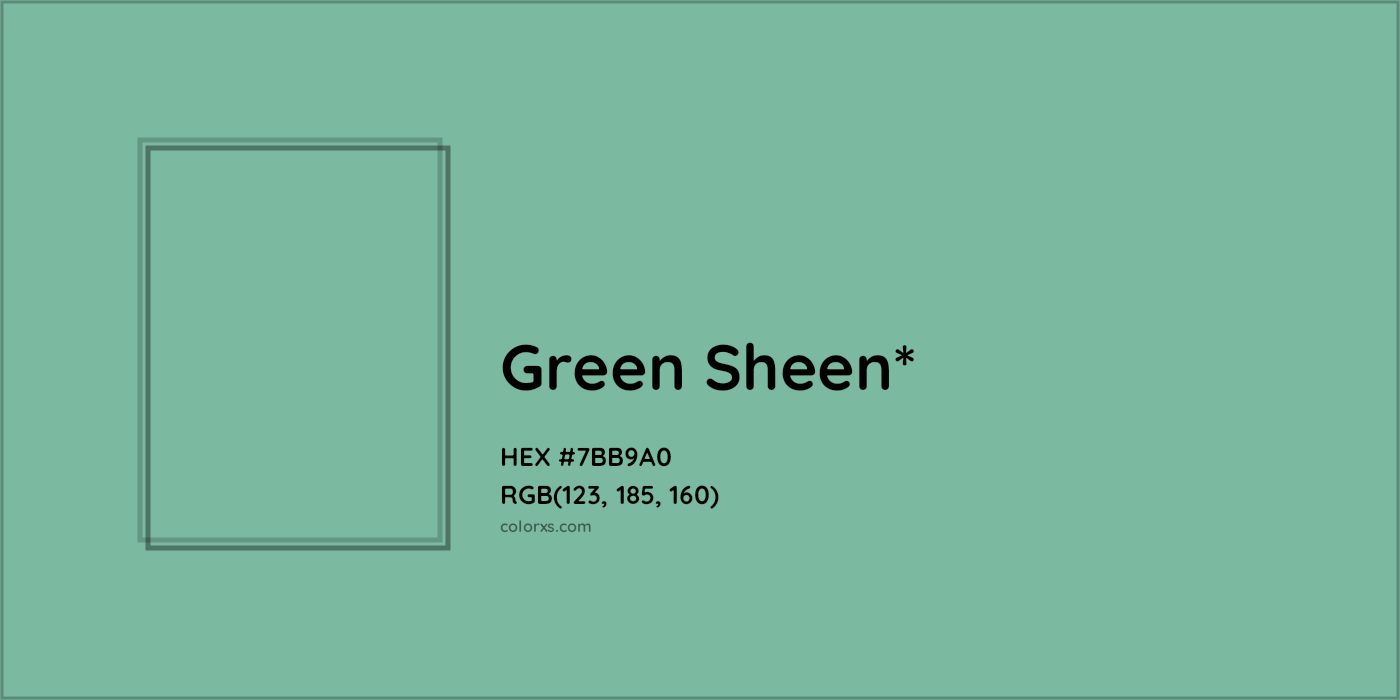 HEX #7BB9A0 Color Name, Color Code, Palettes, Similar Paints, Images