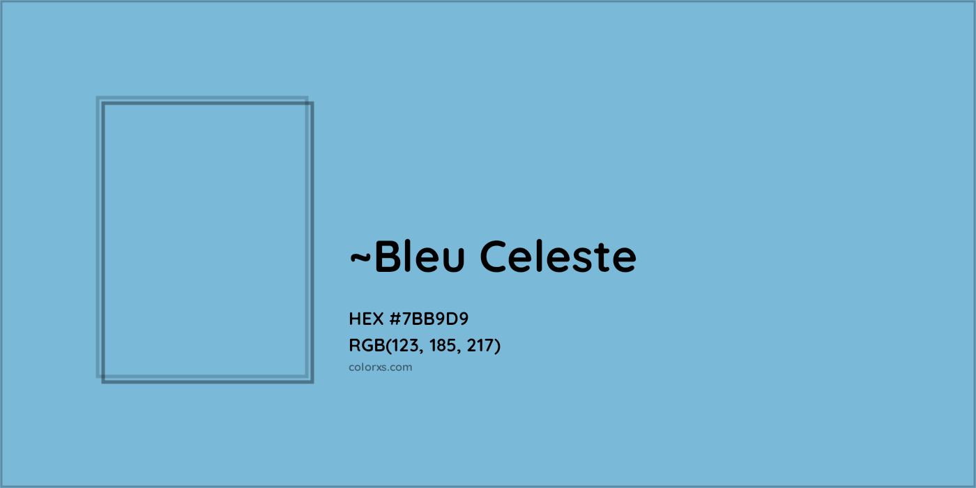 HEX #7BB9D9 Color Name, Color Code, Palettes, Similar Paints, Images