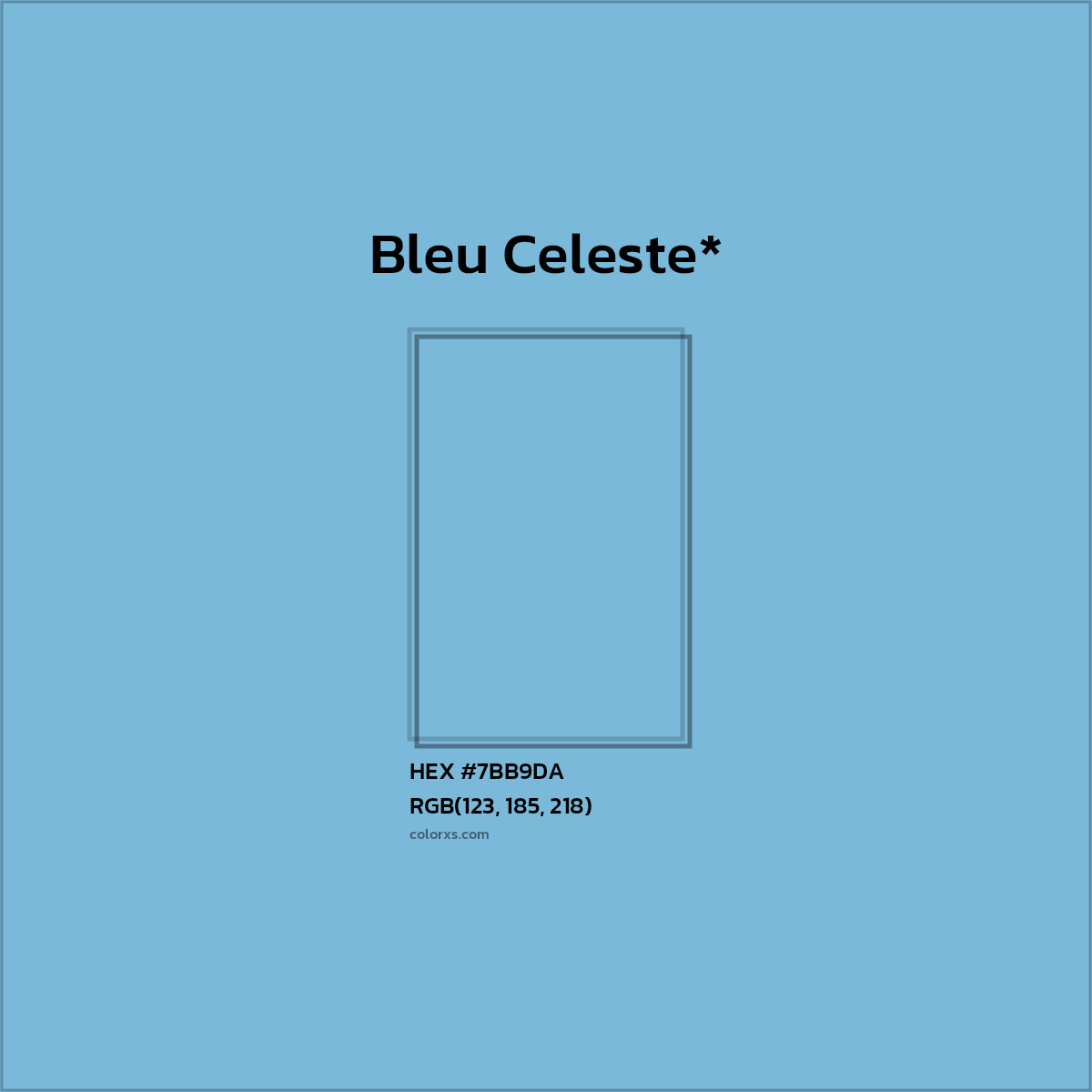 HEX #7BB9DA Color Name, Color Code, Palettes, Similar Paints, Images