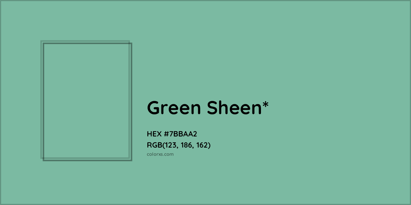 HEX #7BBAA2 Color Name, Color Code, Palettes, Similar Paints, Images