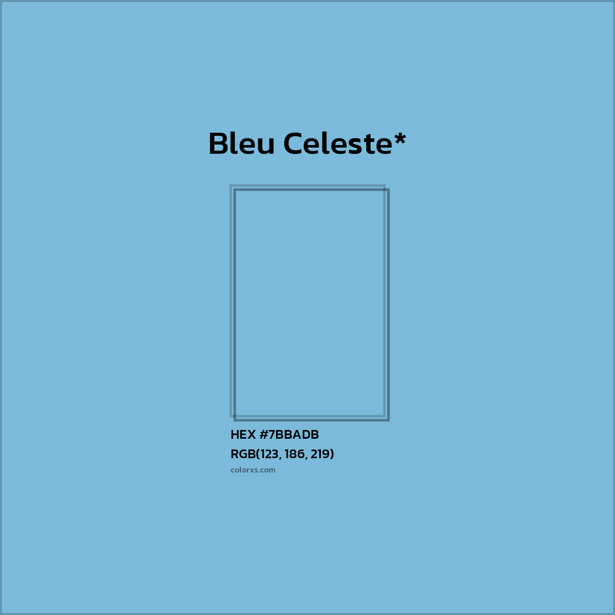 HEX #7BBADB Color Name, Color Code, Palettes, Similar Paints, Images