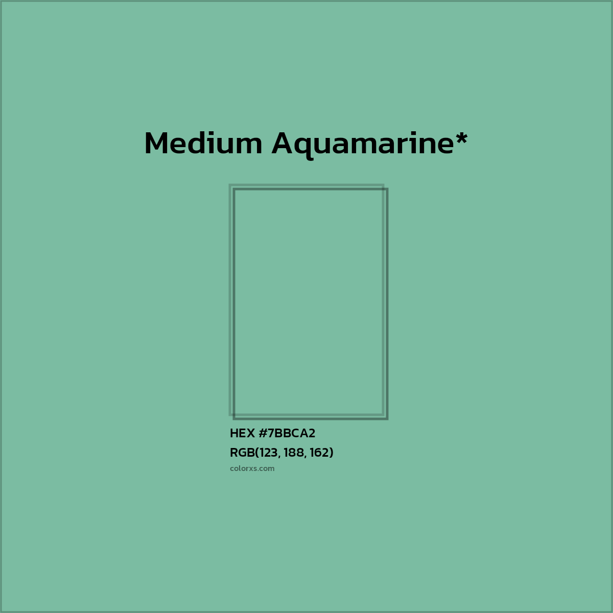 HEX #7BBCA2 Color Name, Color Code, Palettes, Similar Paints, Images