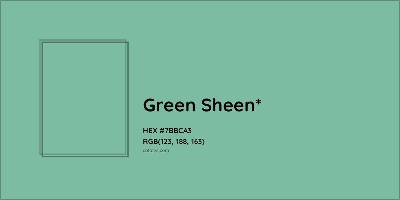 HEX #7BBCA3 Color Name, Color Code, Palettes, Similar Paints, Images