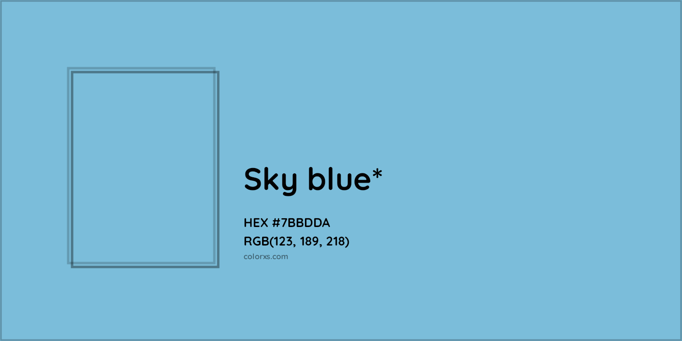 HEX #7BBDDA Color Name, Color Code, Palettes, Similar Paints, Images