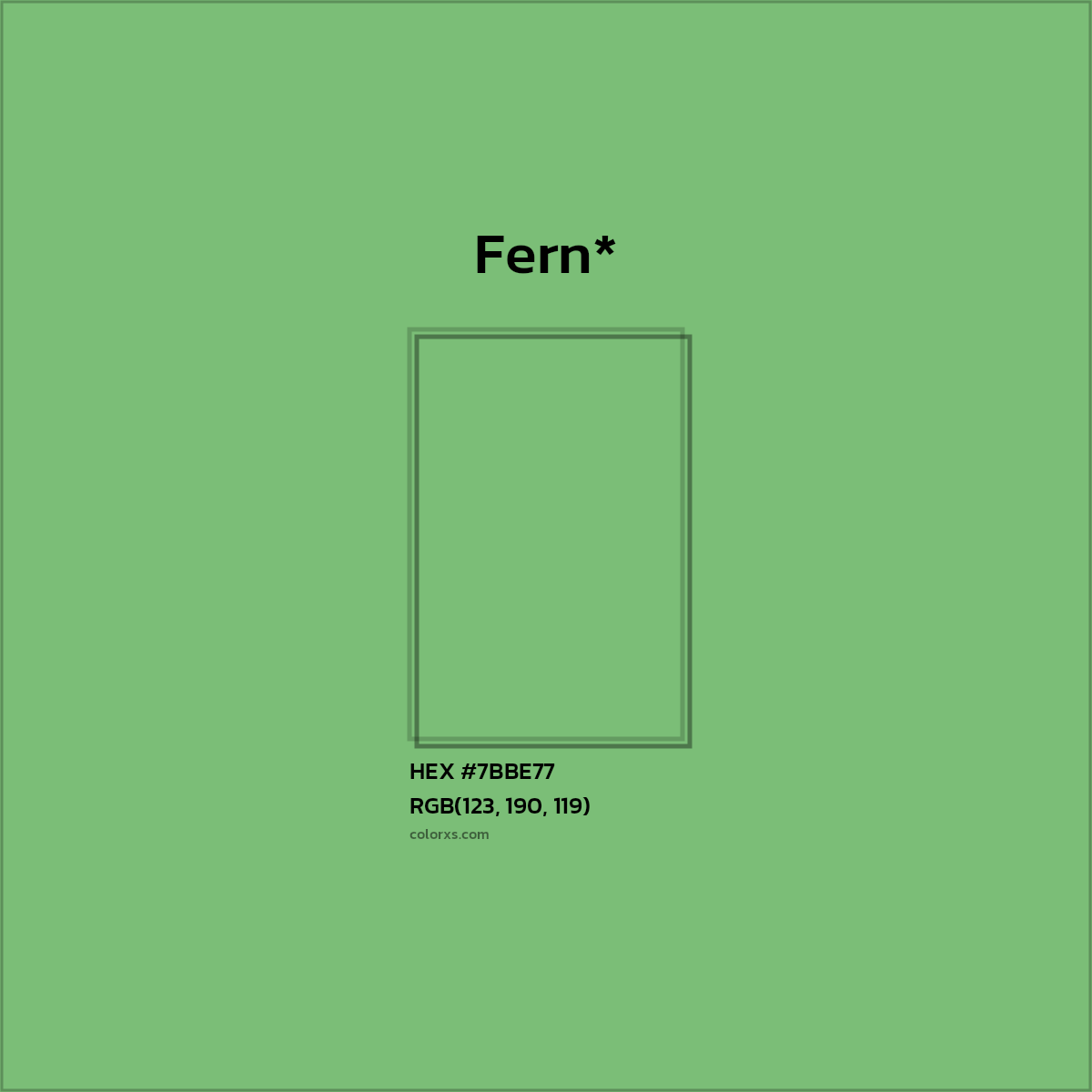 HEX #7BBE77 Color Name, Color Code, Palettes, Similar Paints, Images