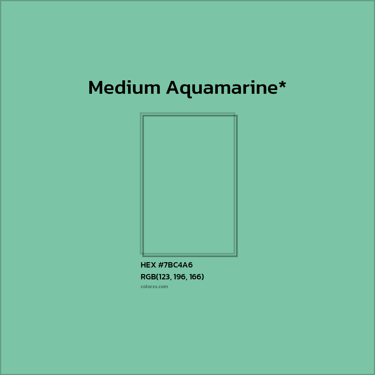 HEX #7BC4A6 Color Name, Color Code, Palettes, Similar Paints, Images
