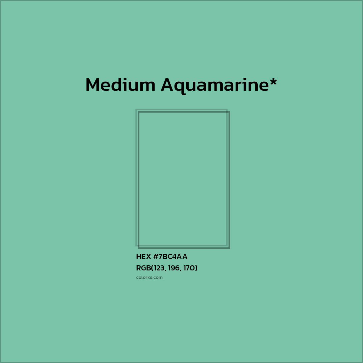 HEX #7BC4AA Color Name, Color Code, Palettes, Similar Paints, Images