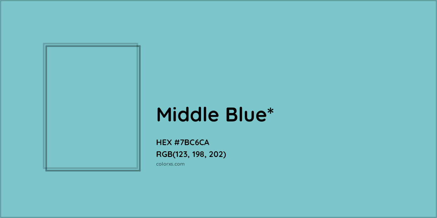 HEX #7BC6CA Color Name, Color Code, Palettes, Similar Paints, Images