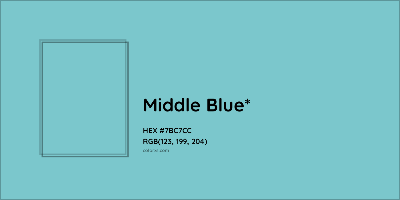 HEX #7BC7CC Color Name, Color Code, Palettes, Similar Paints, Images
