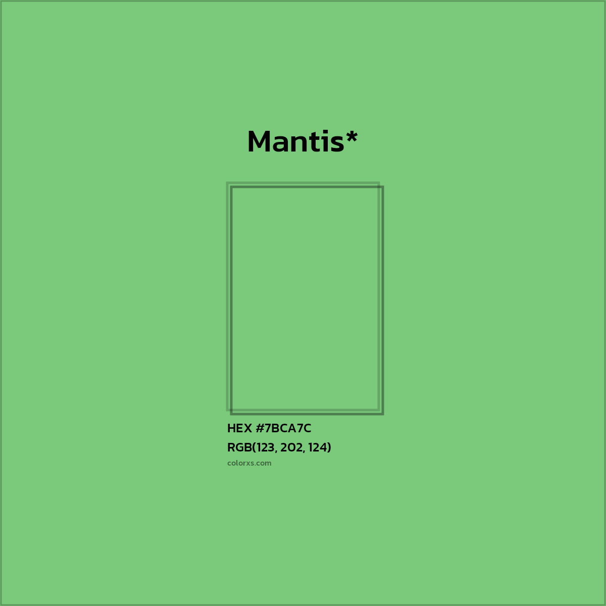 HEX #7BCA7C Color Name, Color Code, Palettes, Similar Paints, Images