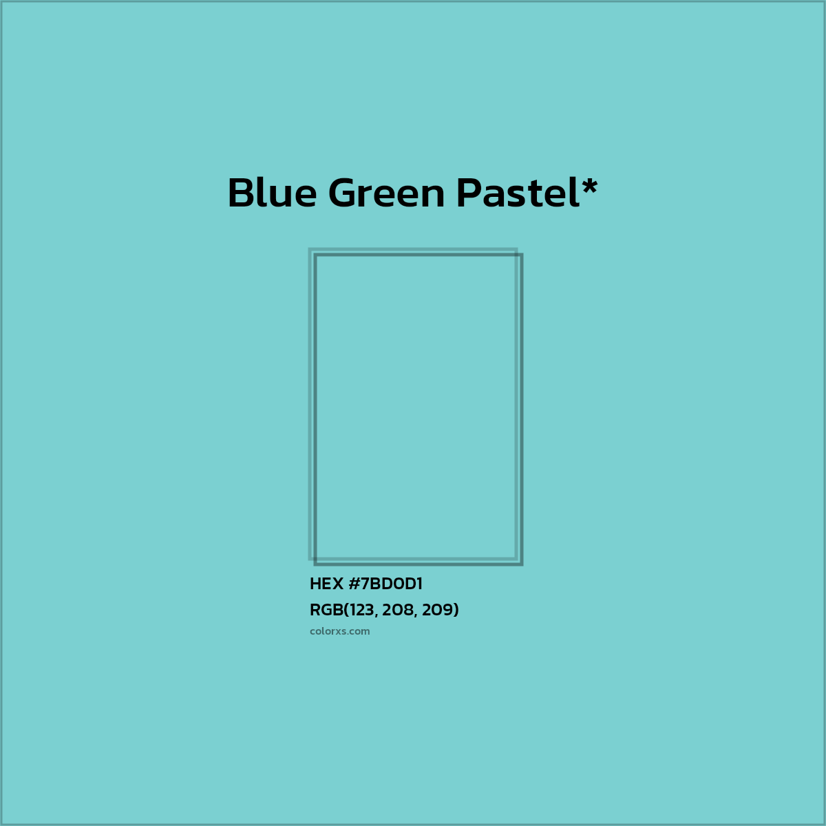 HEX #7BD0D1 Color Name, Color Code, Palettes, Similar Paints, Images
