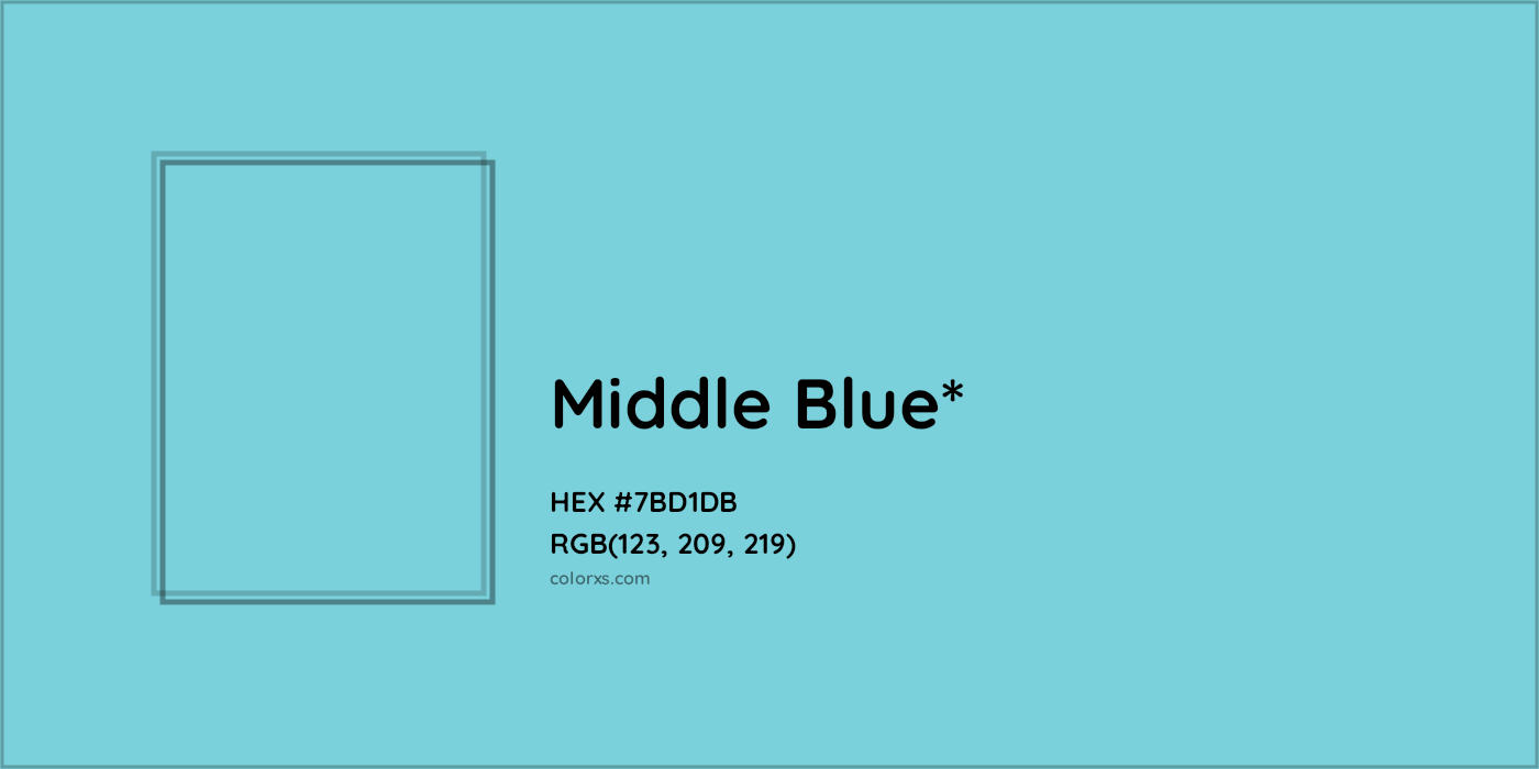 HEX #7BD1DB Color Name, Color Code, Palettes, Similar Paints, Images