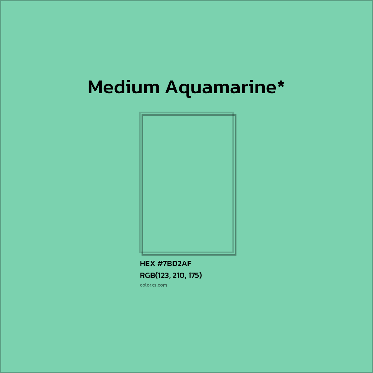 HEX #7BD2AF Color Name, Color Code, Palettes, Similar Paints, Images