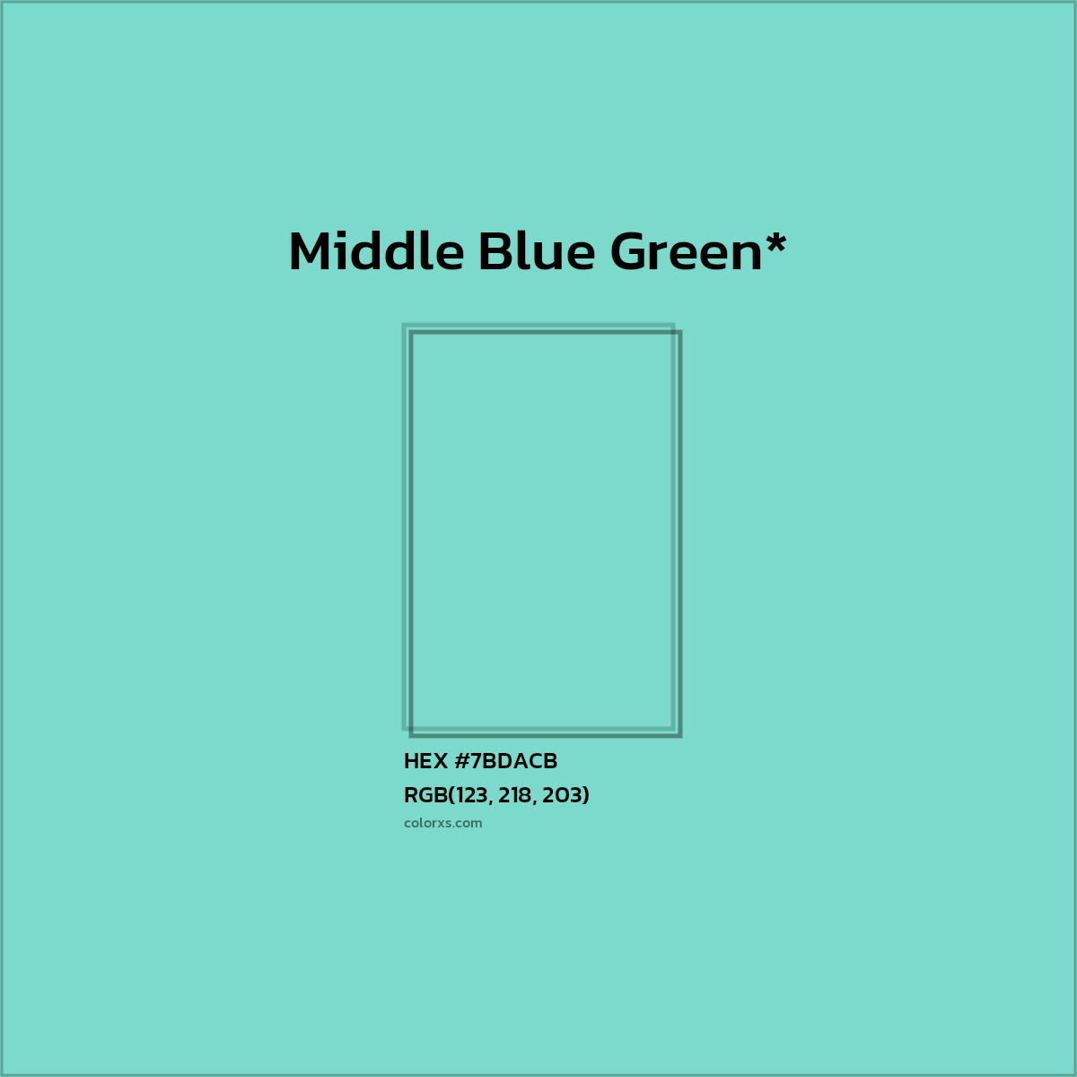 HEX #7BDACB Color Name, Color Code, Palettes, Similar Paints, Images