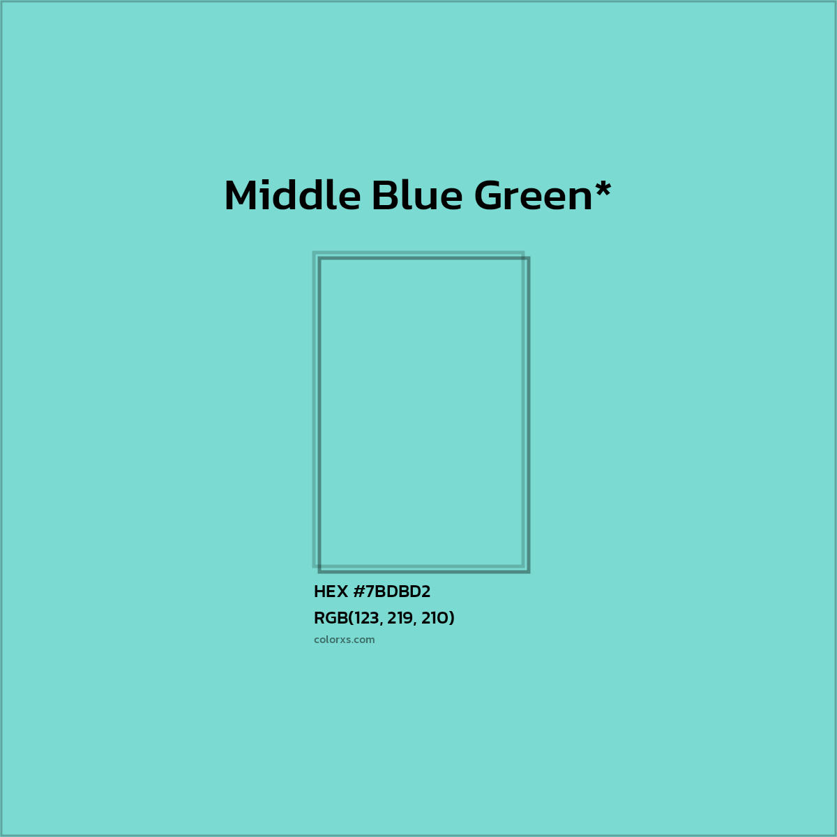 HEX #7BDBD2 Color Name, Color Code, Palettes, Similar Paints, Images