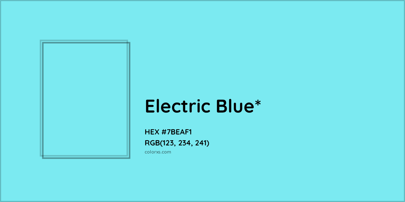 HEX #7BEAF1 Color Name, Color Code, Palettes, Similar Paints, Images