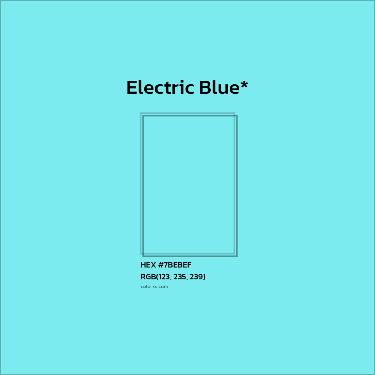 HEX #7BEBEF Color Name, Color Code, Palettes, Similar Paints, Images