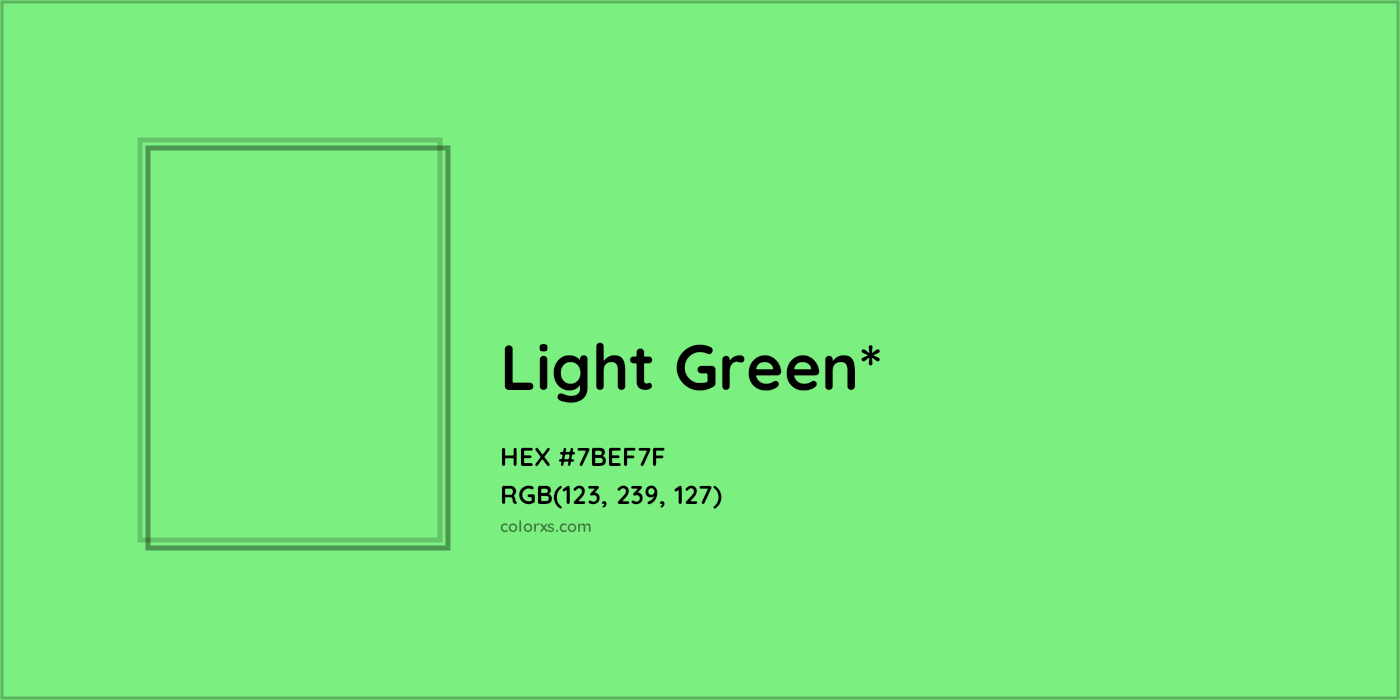 HEX #7BEF7F Color Name, Color Code, Palettes, Similar Paints, Images