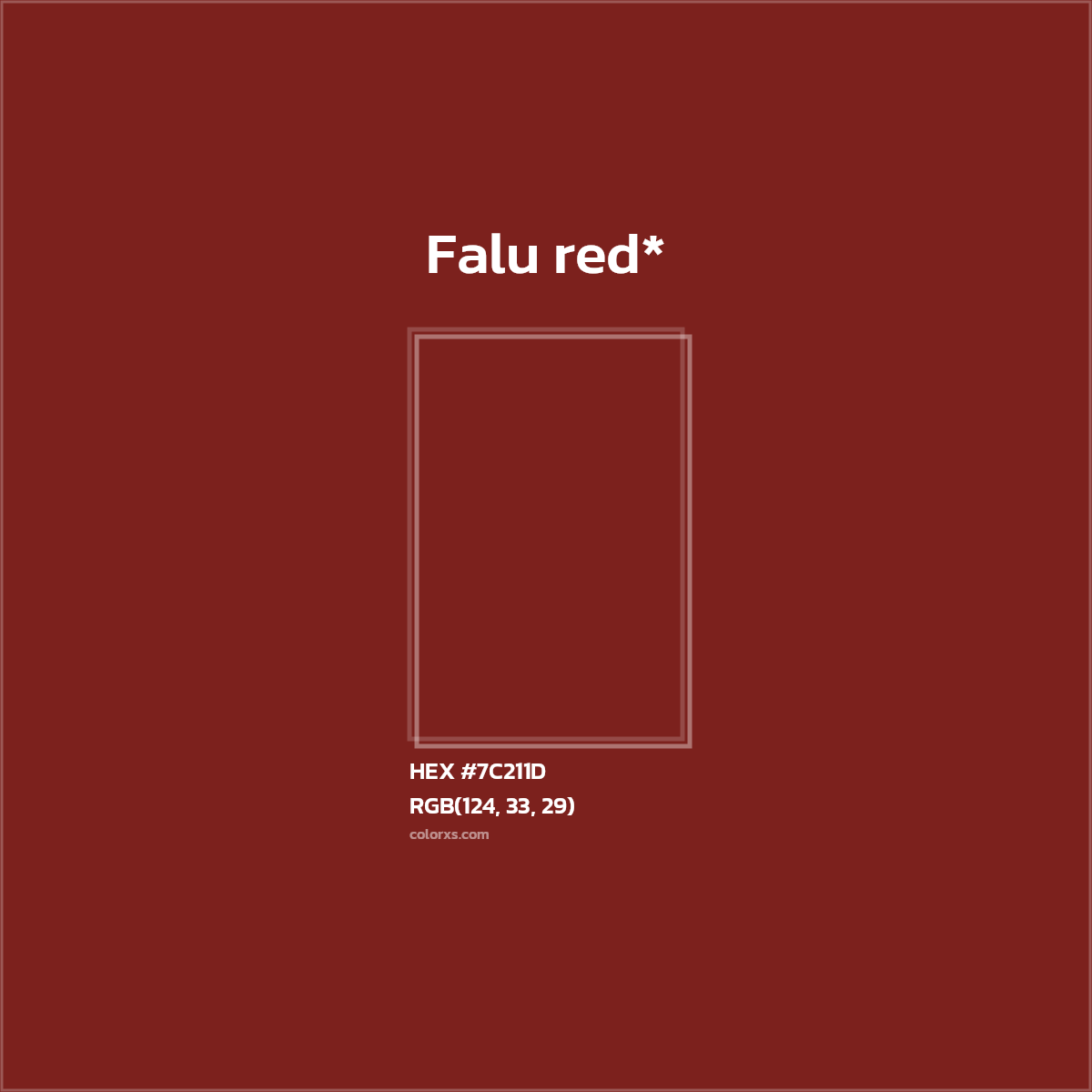 HEX #7C211D Color Name, Color Code, Palettes, Similar Paints, Images