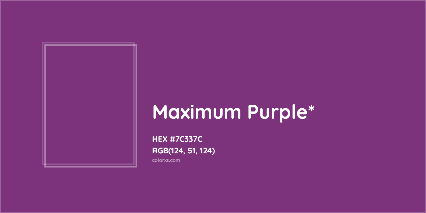 HEX #7C337C Color Name, Color Code, Palettes, Similar Paints, Images
