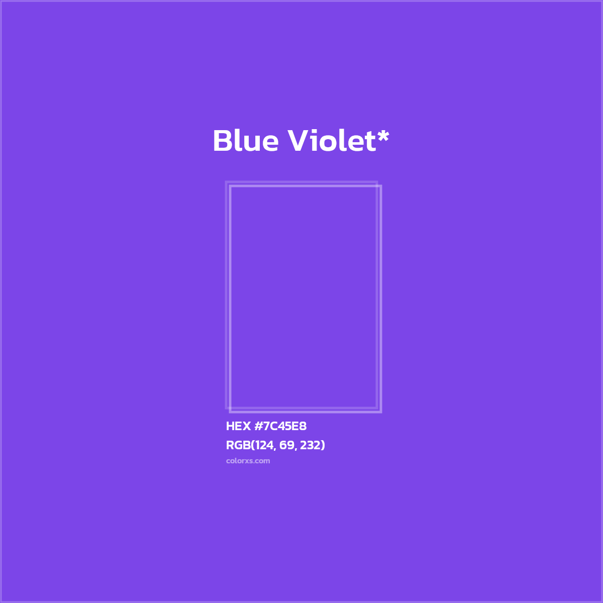 HEX #7C45E8 Color Name, Color Code, Palettes, Similar Paints, Images