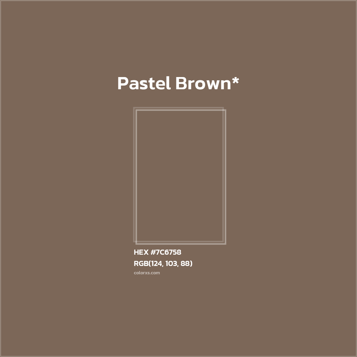 HEX #7C6758 Color Name, Color Code, Palettes, Similar Paints, Images