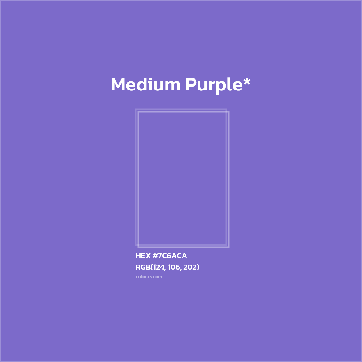 HEX #7C6ACA Color Name, Color Code, Palettes, Similar Paints, Images