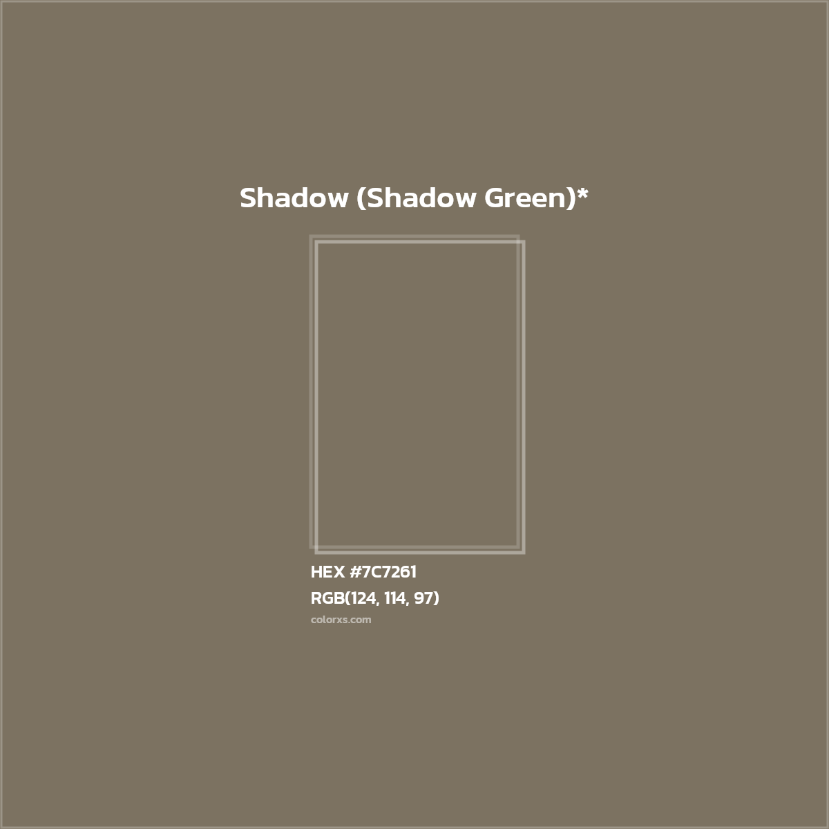 HEX #7C7261 Color Name, Color Code, Palettes, Similar Paints, Images