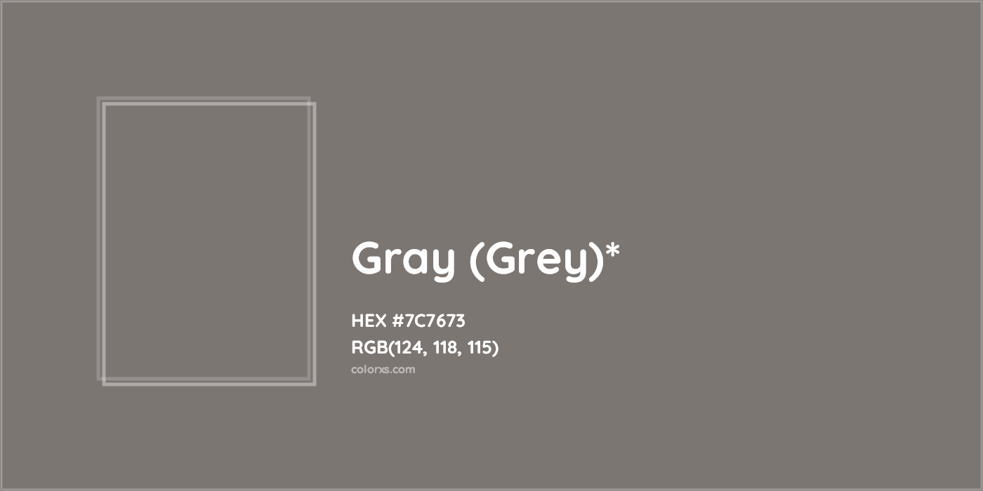 HEX #7C7673 Color Name, Color Code, Palettes, Similar Paints, Images