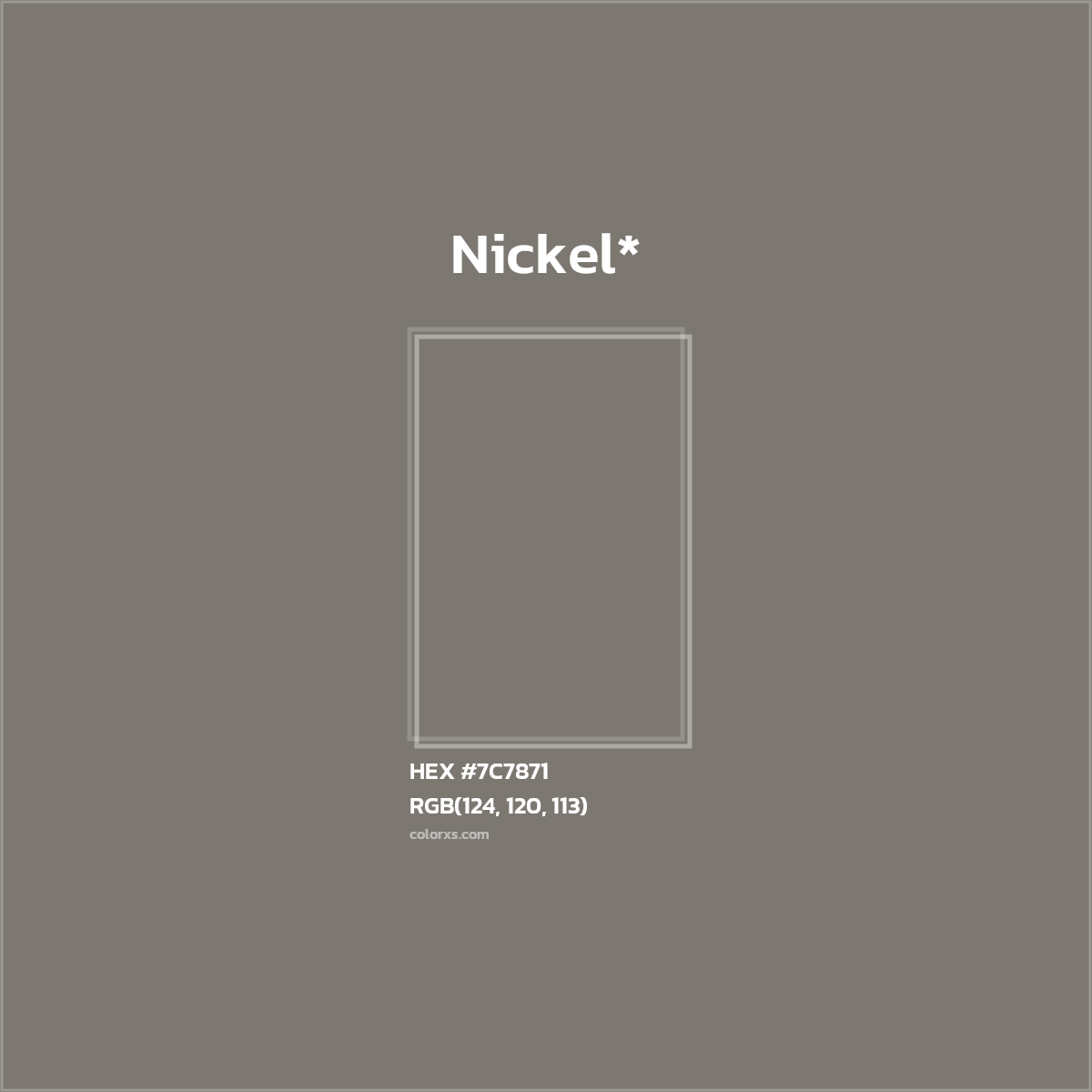 HEX #7C7871 Color Name, Color Code, Palettes, Similar Paints, Images