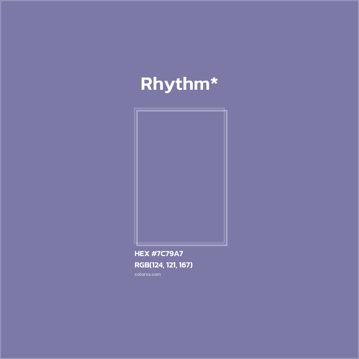HEX #7C79A7 Color Name, Color Code, Palettes, Similar Paints, Images