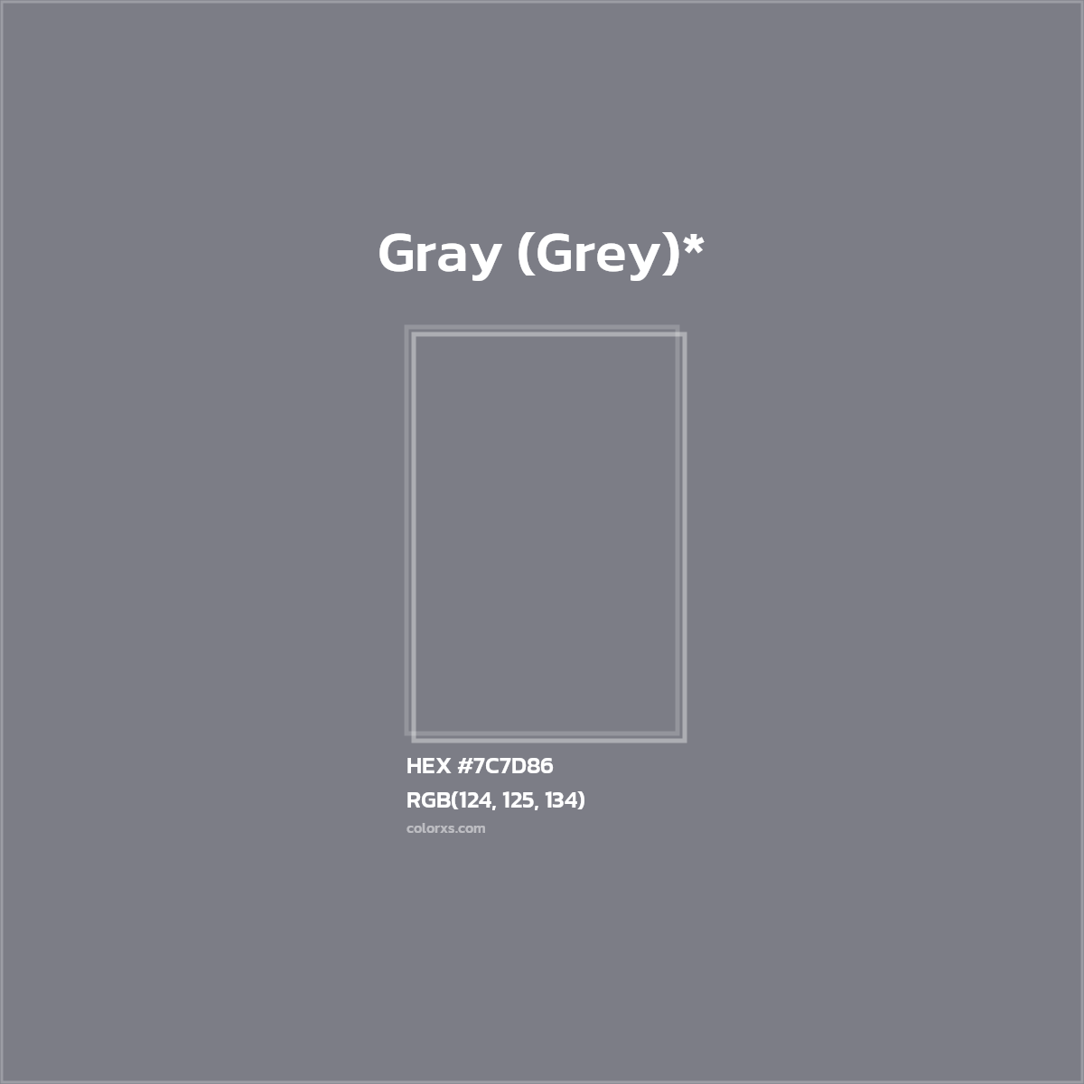 HEX #7C7D86 Color Name, Color Code, Palettes, Similar Paints, Images