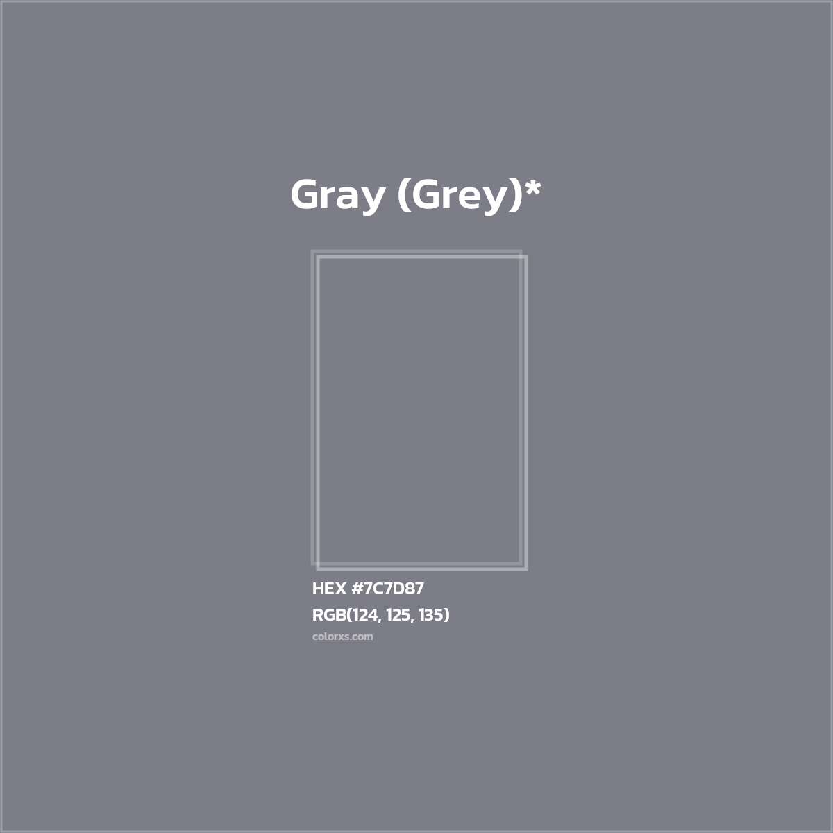 HEX #7C7D87 Color Name, Color Code, Palettes, Similar Paints, Images