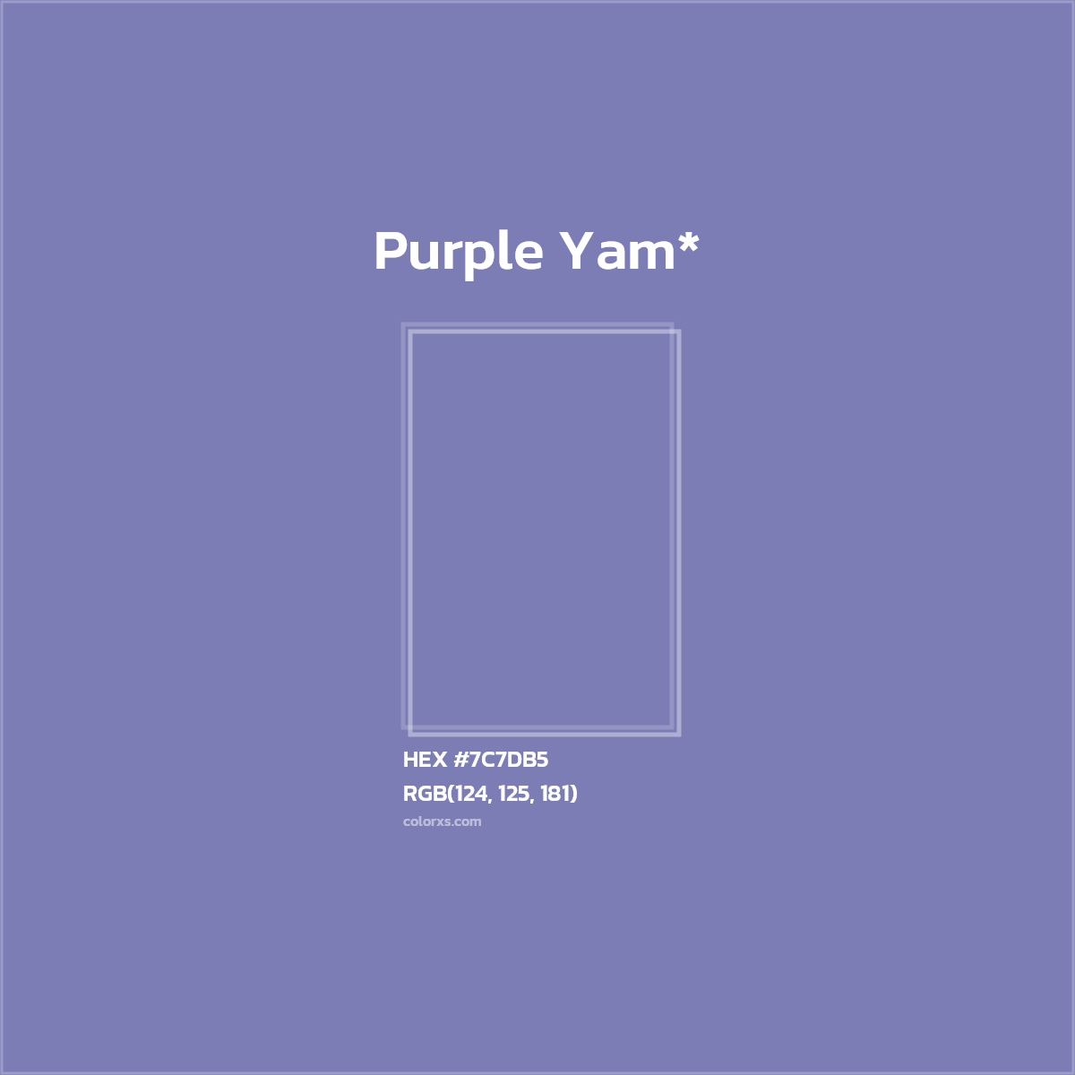 HEX #7C7DB5 Color Name, Color Code, Palettes, Similar Paints, Images