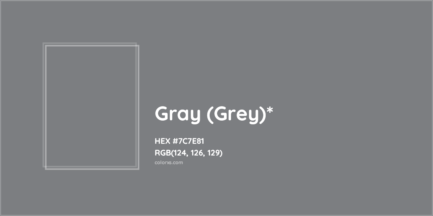 HEX #7C7E81 Color Name, Color Code, Palettes, Similar Paints, Images
