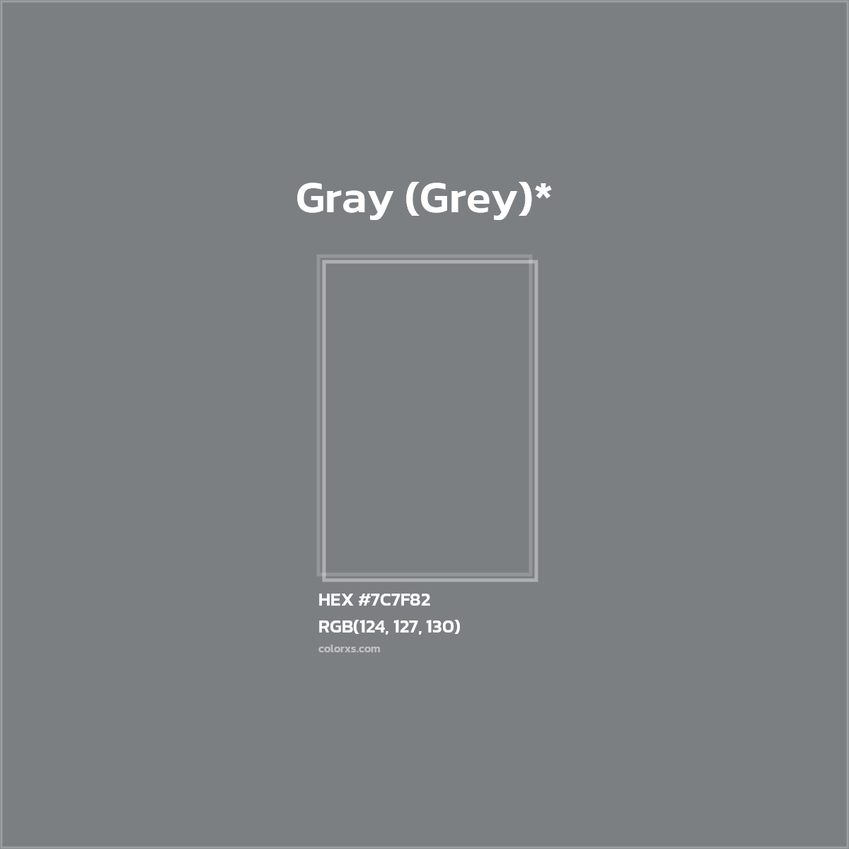 HEX #7C7F82 Color Name, Color Code, Palettes, Similar Paints, Images