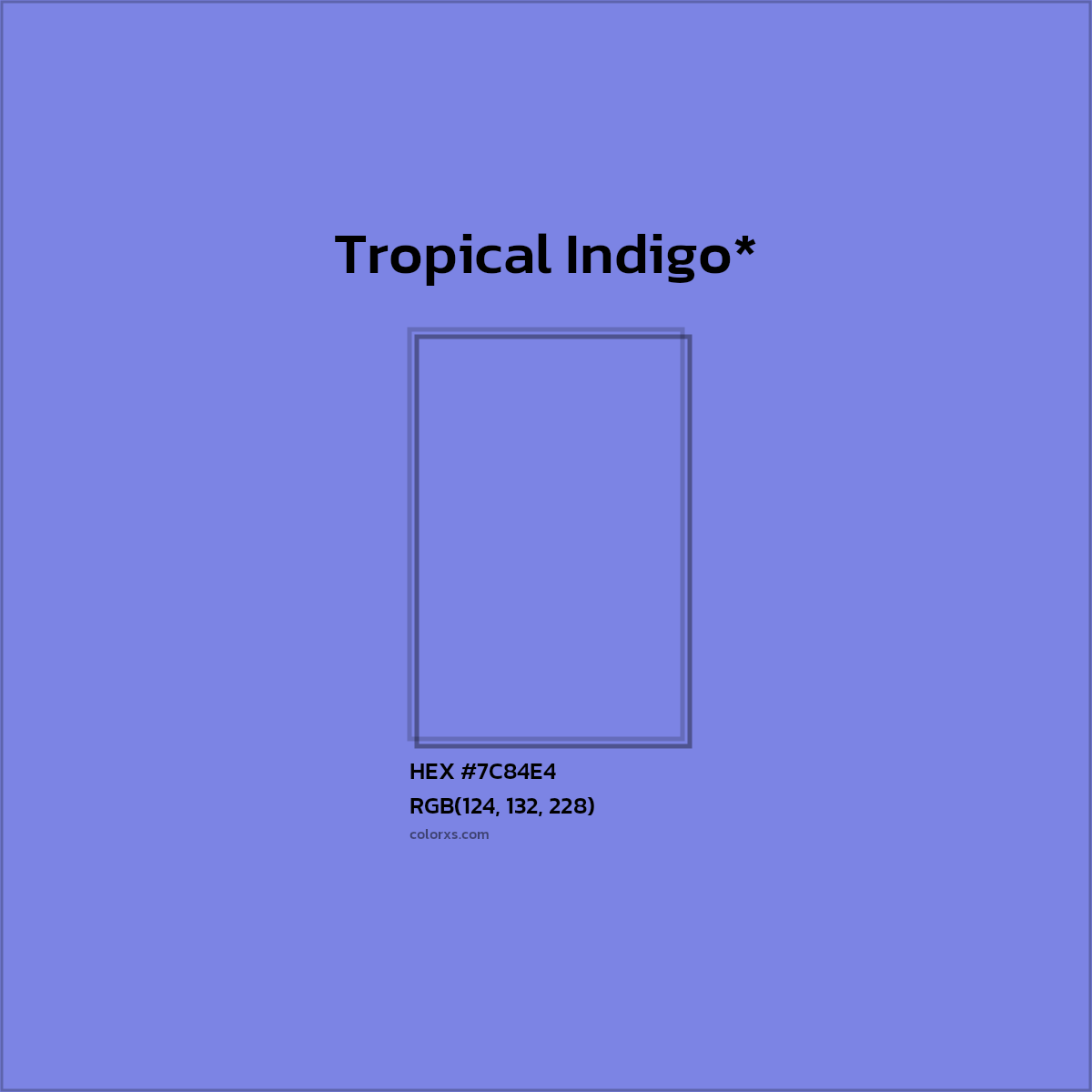 HEX #7C84E4 Color Name, Color Code, Palettes, Similar Paints, Images
