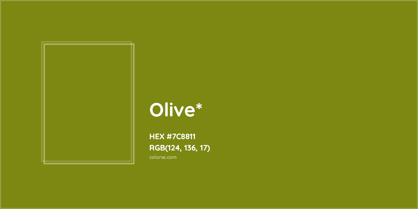 HEX #7C8811 Color Name, Color Code, Palettes, Similar Paints, Images
